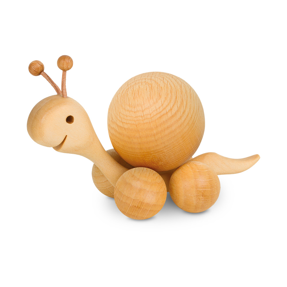 Rollie: Schnecke mit Buchenkugel 6 cm