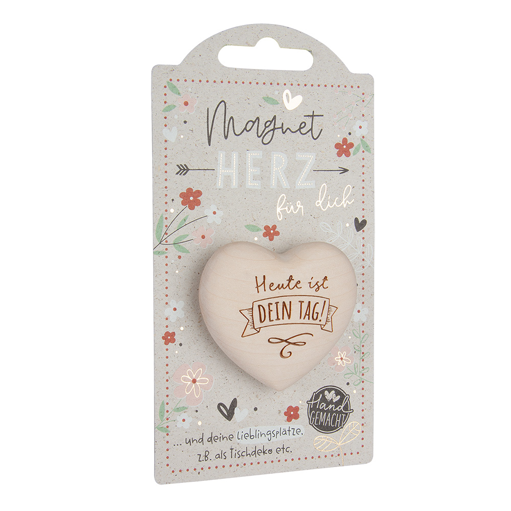 LovelyHearts - mit Magnet: "Heute ist dein Tag!"