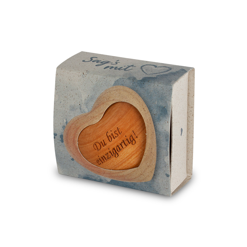 Herz symmetrisch Gr. 1: "Du bist einzigartig!"