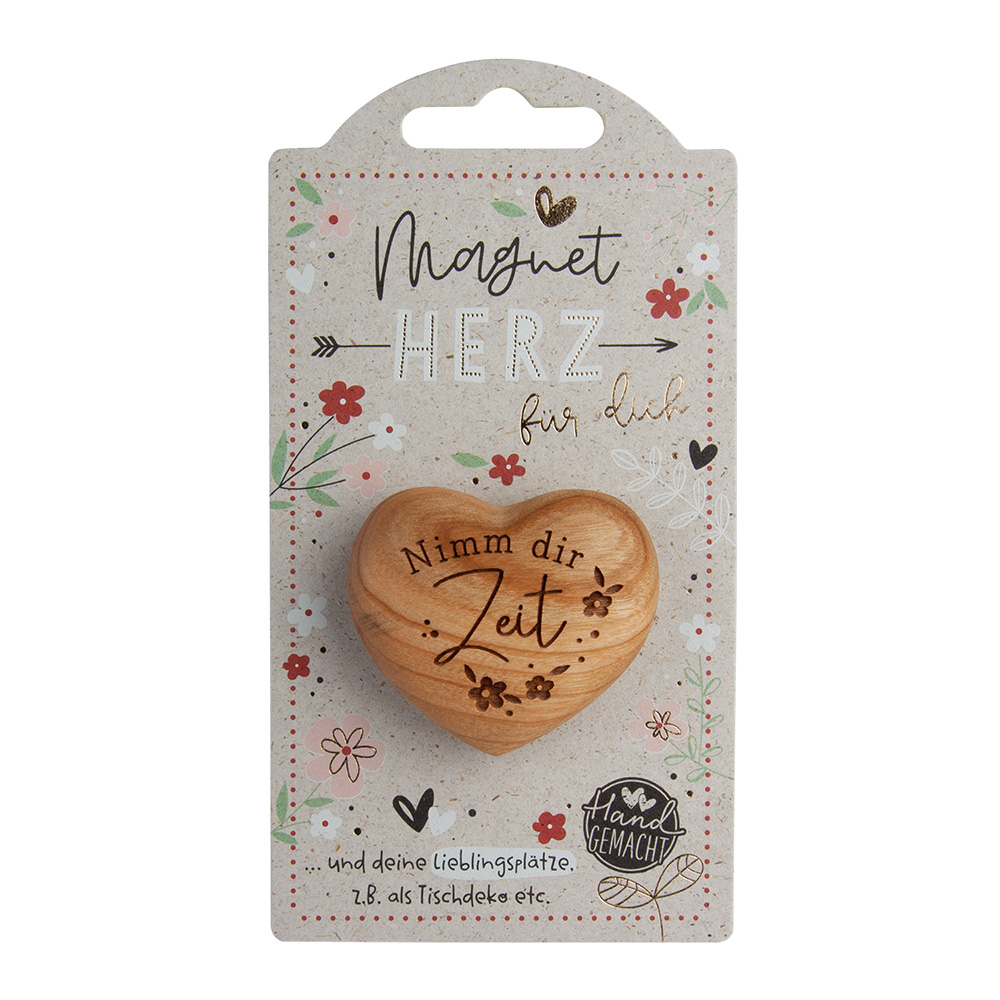 LovelyHearts - mit Magnet: "Nimm dir Zeit"