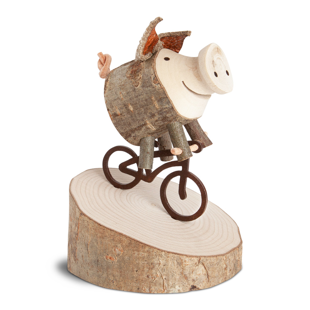 Glücksschweinchen Radfahrer: "Genieße den…"