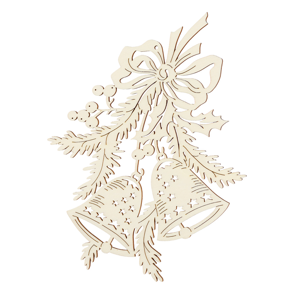 Fensterbild: Zweig mit 2 Glocken