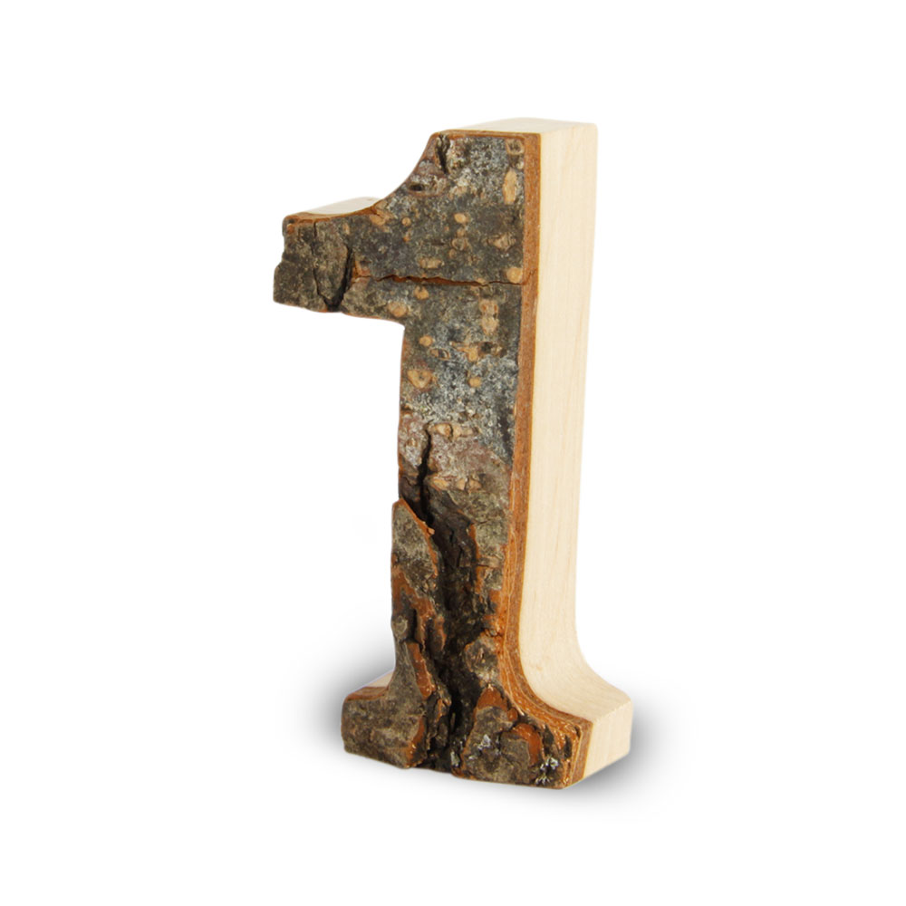 Holzzahl mit Rinde: 1