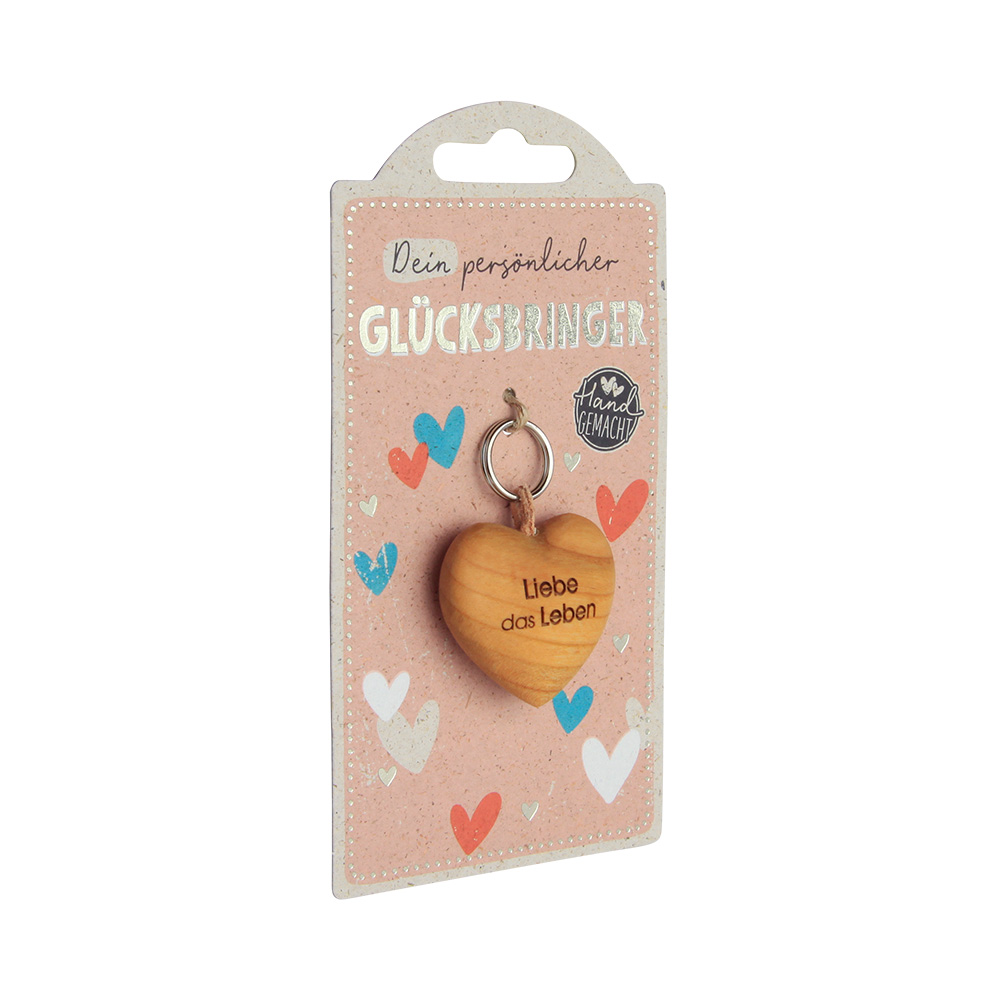 LuckyKeys: Herz flach "Liebe das Leben"