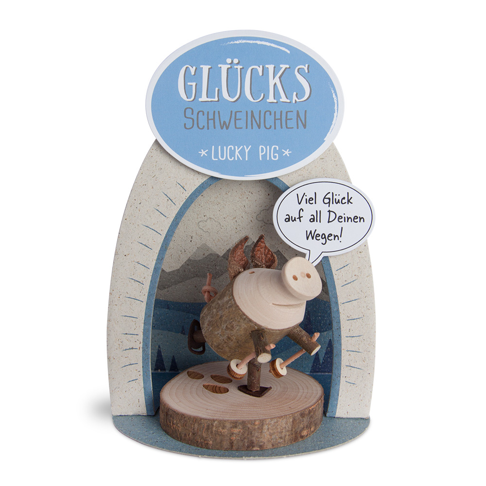 Glücksschweinchen Schneeschuhwanderer: "Viel..."