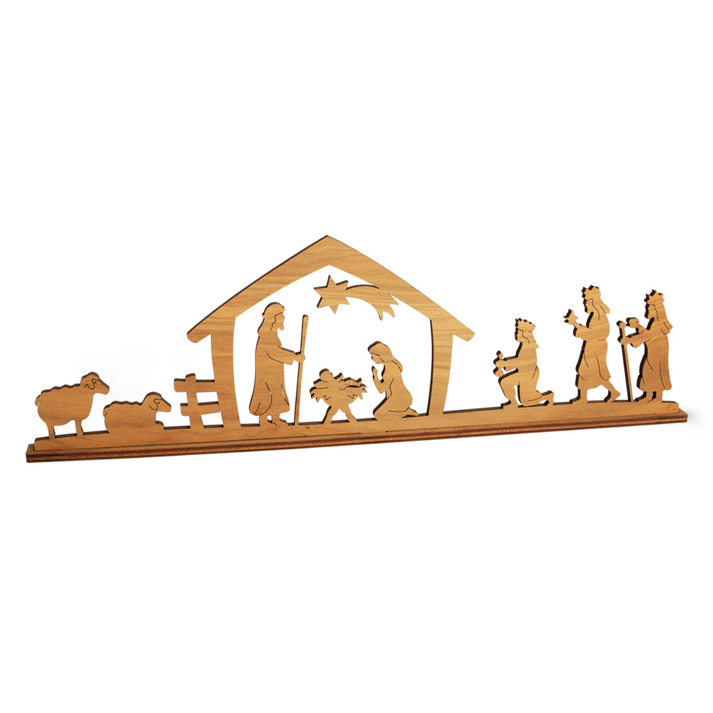 Furnier-Szenerie: Krippe