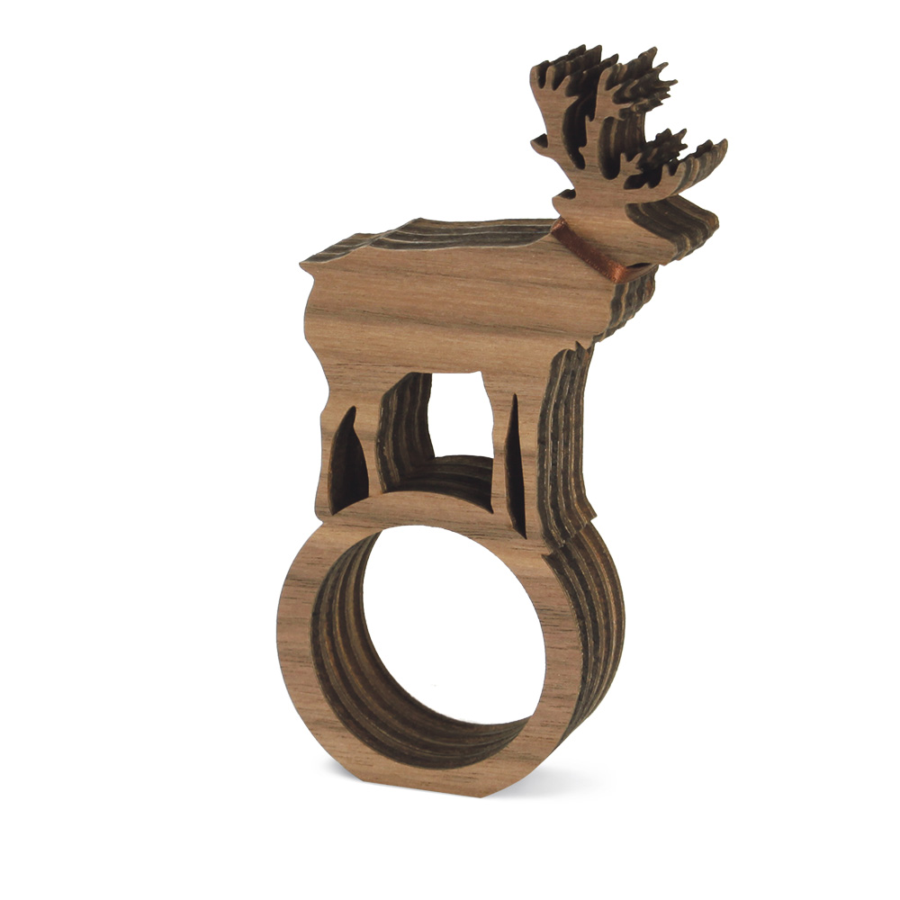 Set Servietten-Ringe 4-tlg.: Hirsch