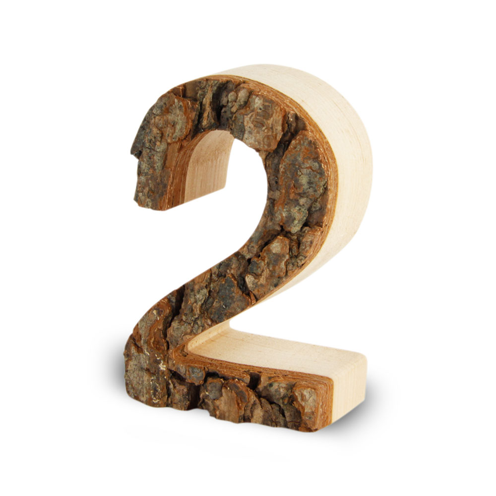 Holzzahl mit Rinde: 2
