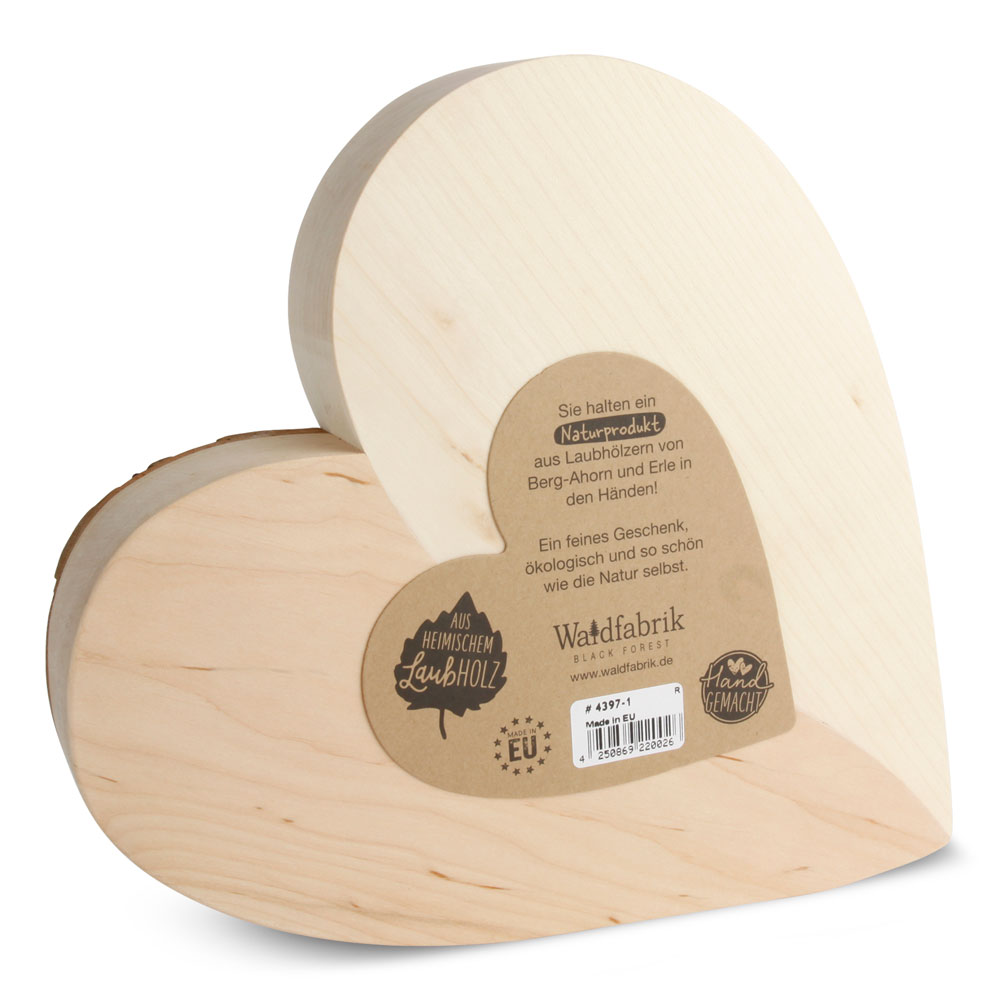 Rindenherz Yin-Yang Gr. 4 mit Gravur