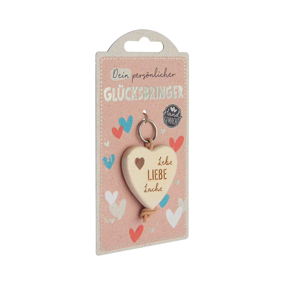 LuckyKeys: Herz "Lebe Liebe Lache"