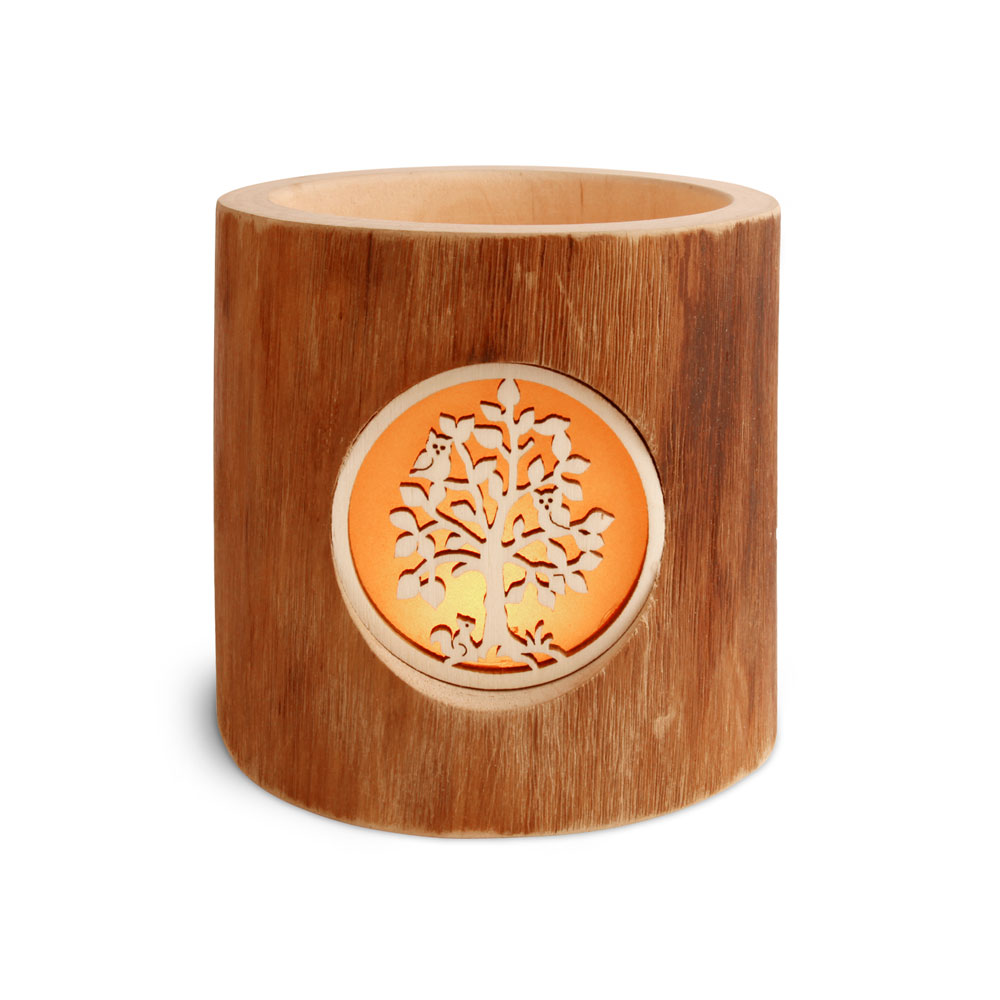Stimmungsleuchter ohne Rinde, Motiv: Baum