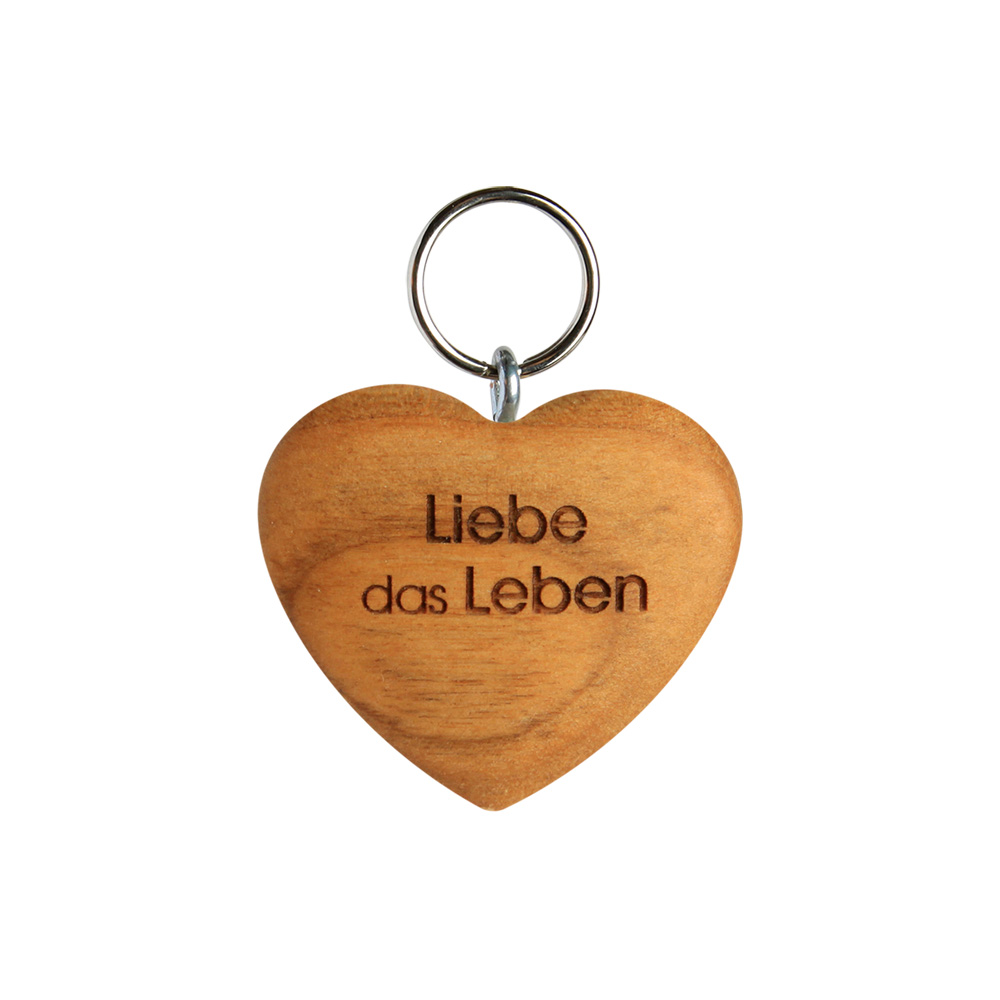 Schlüsselanhänger: Herz flach "Liebe das Leben"