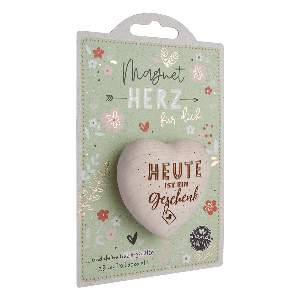 LovelyHearts - mit Magnet: "Heute ist ein..."