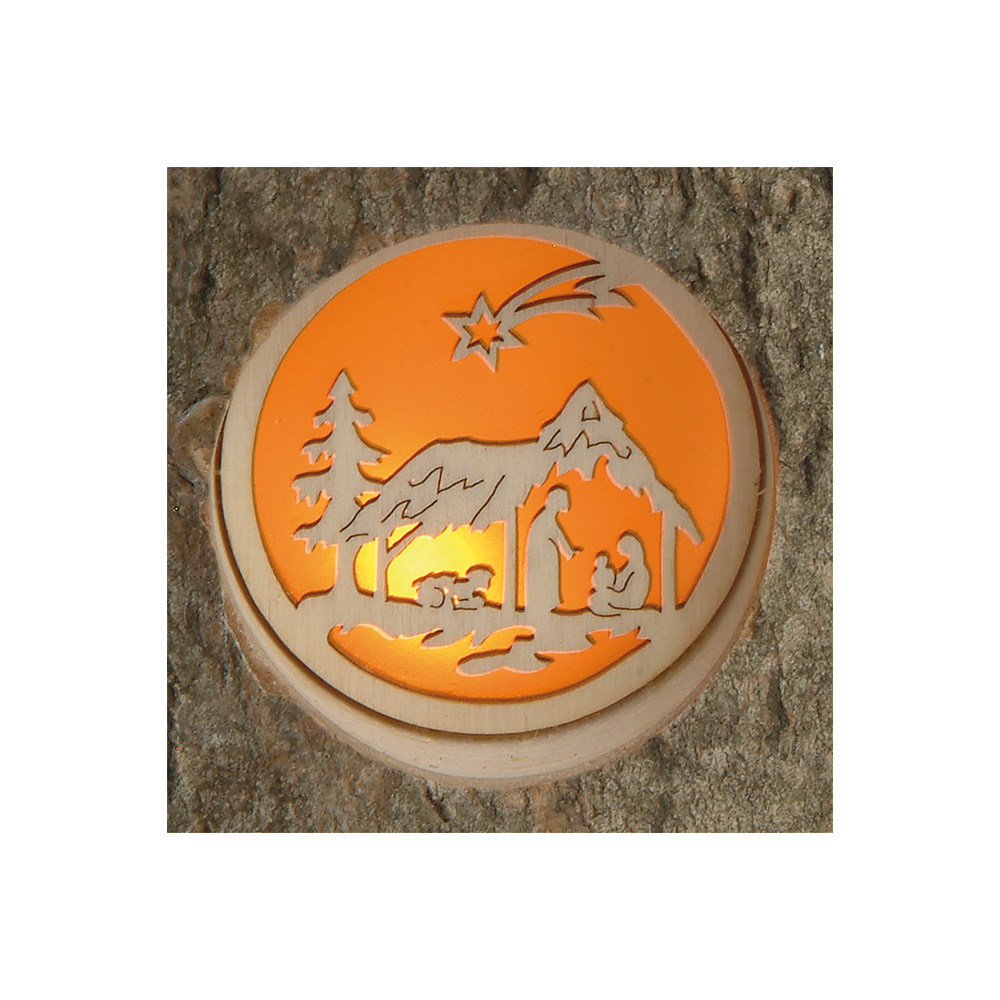 Stimmungsleuchter Gr. 1 mit 3 Weihnachtsmotiven