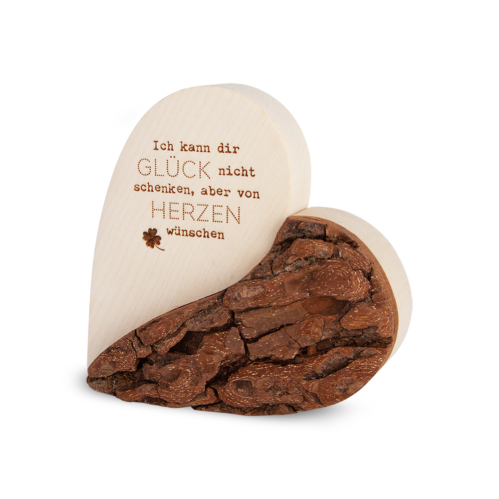 Rindenherz Yin-Yang Gr. 2: "Ich kann dir Glück..."