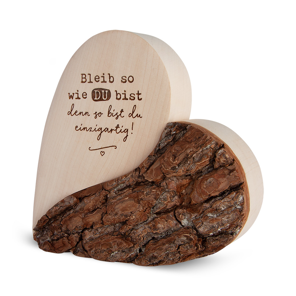 Rindenherz Yin-Yang Gr. 3: "Bleib so wie Du…"