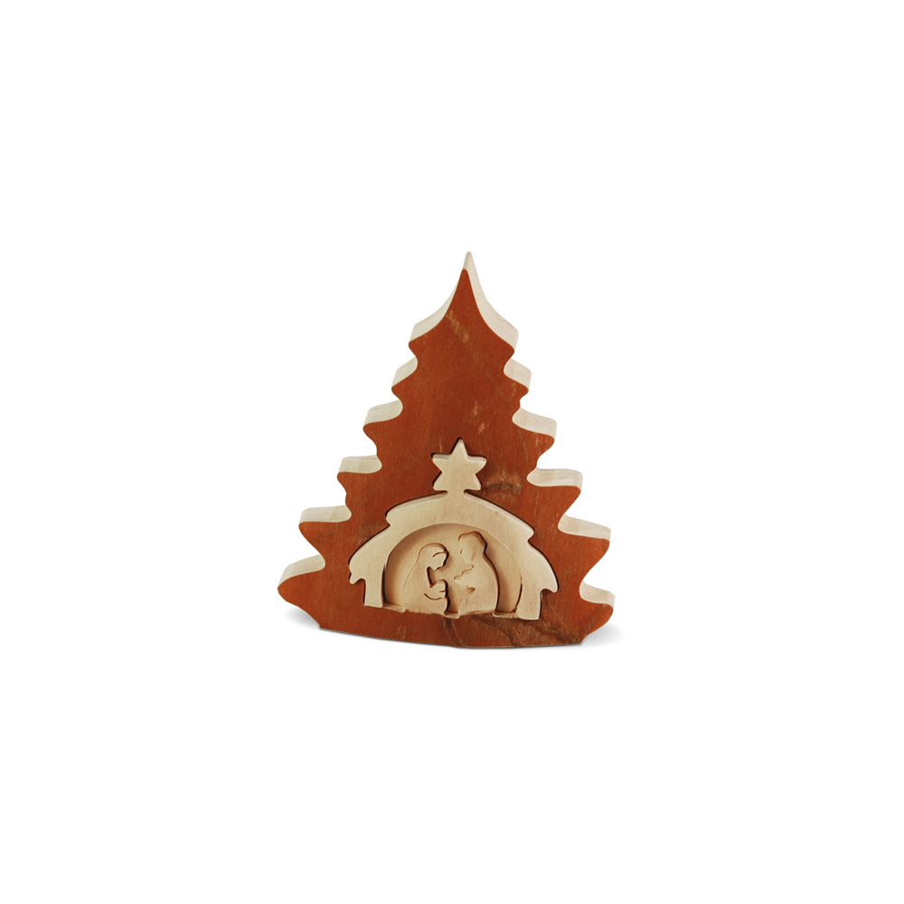 Krippenbild ohne Rinde Gr. 1: Baumkrippe