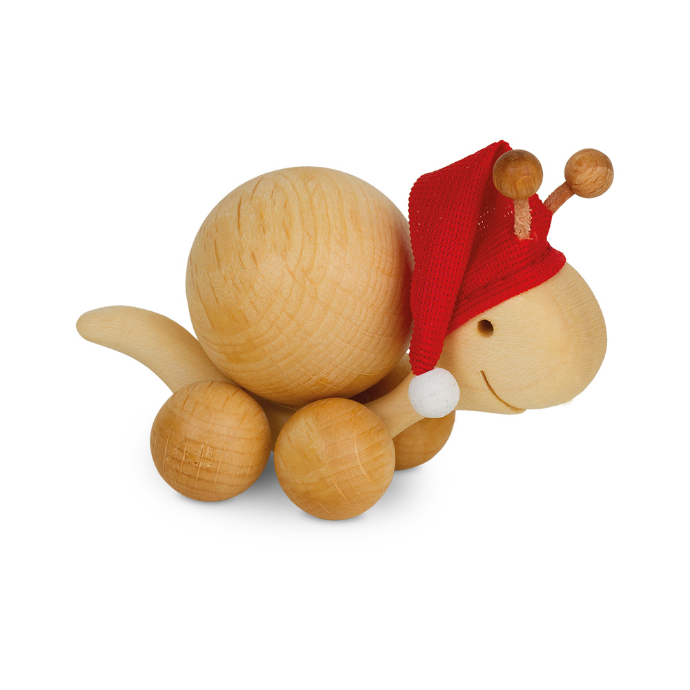 Rollie: Schnecke mit Buchenkugel 3 cm (Mütze)