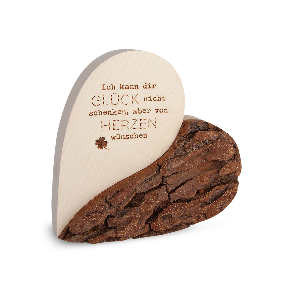 Rindenherz Yin-Yang Gr. 2: "Ich kann dir Glück..."