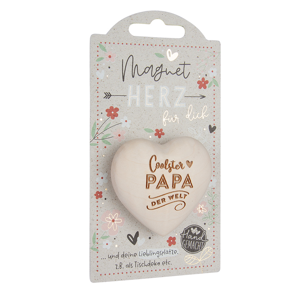LovelyHearts - mit Magnet: "Coolster Papa der..."