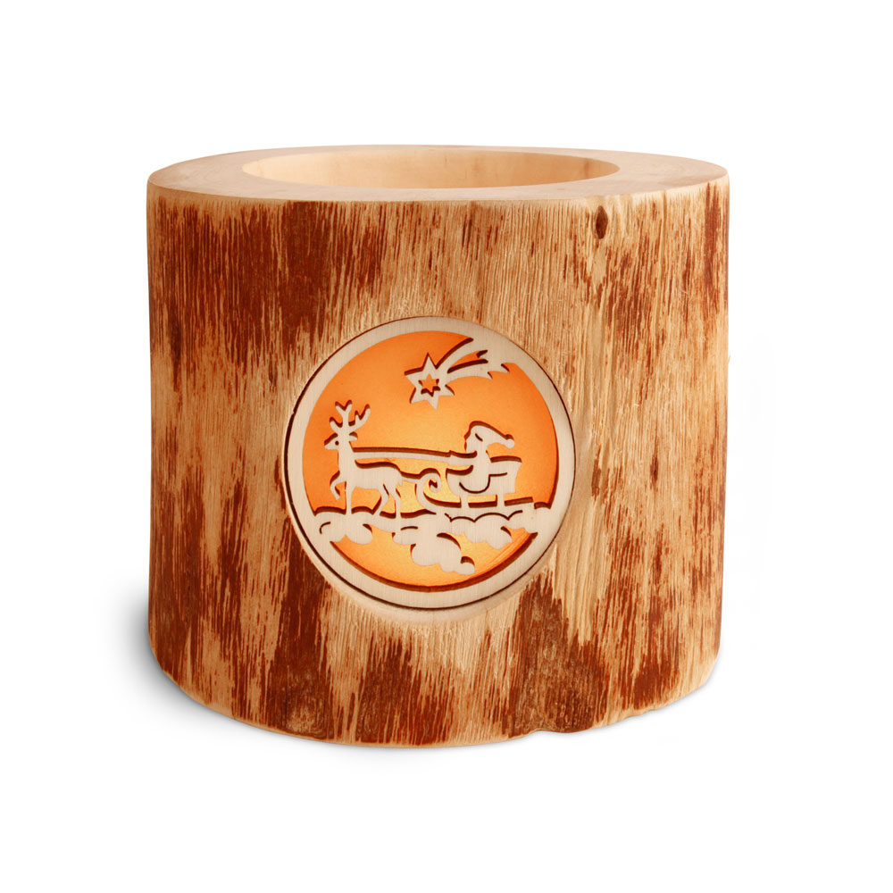 Stimmungsleuchter Gr. 1 ohne Rinde 3 Weihnachtsm..