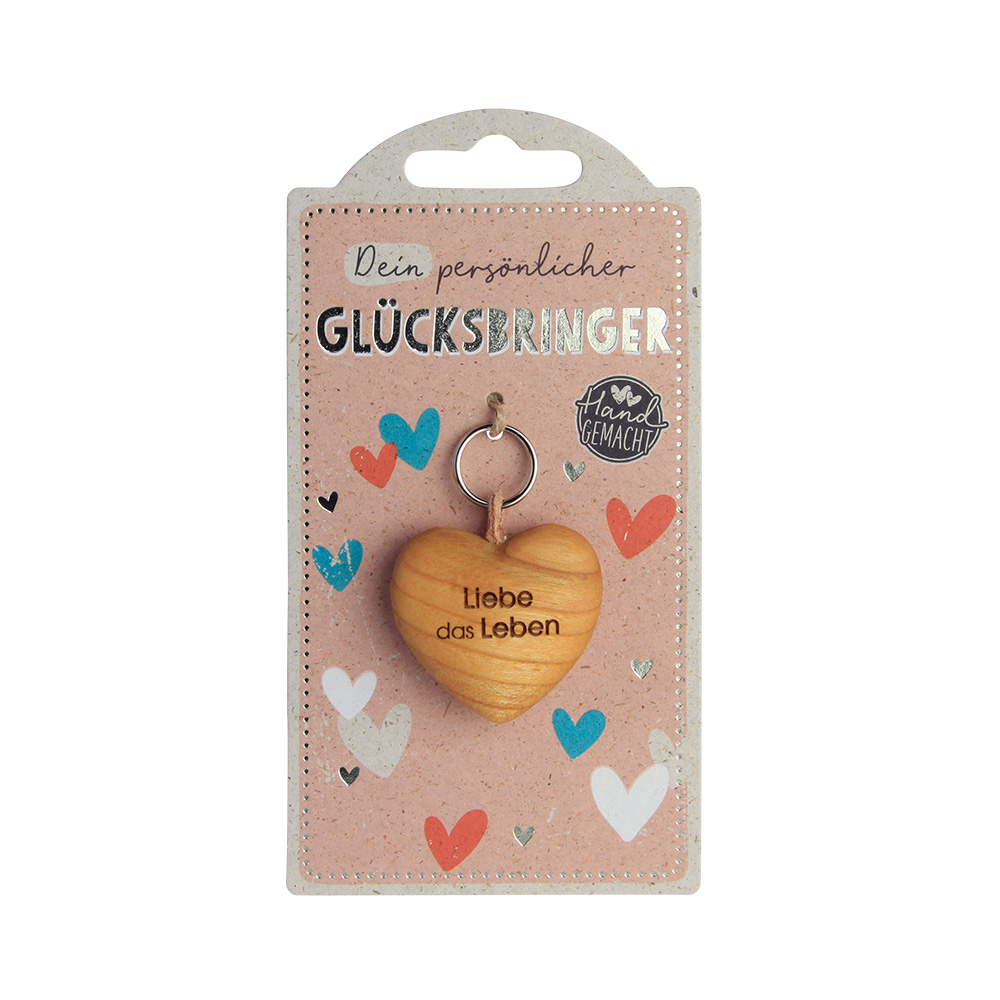 LuckyKeys: Herz flach "Liebe das Leben"