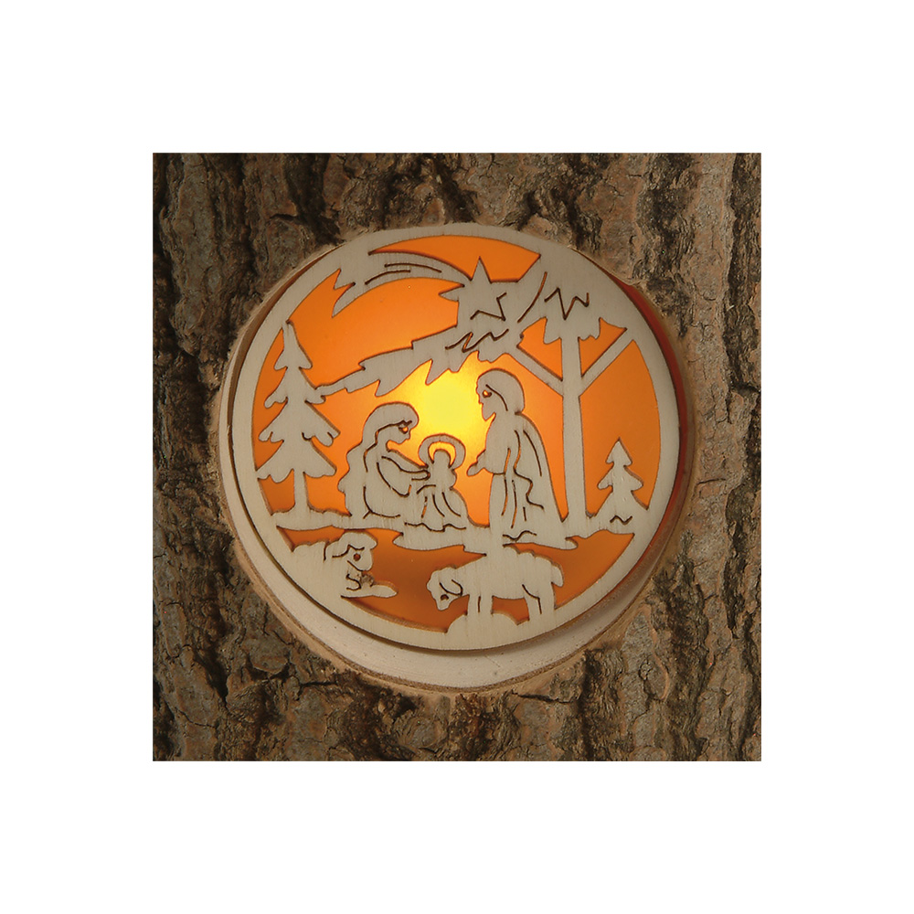 Stimmungsleuchter Gr. 2 mit 3 Weihnachtsmotiven