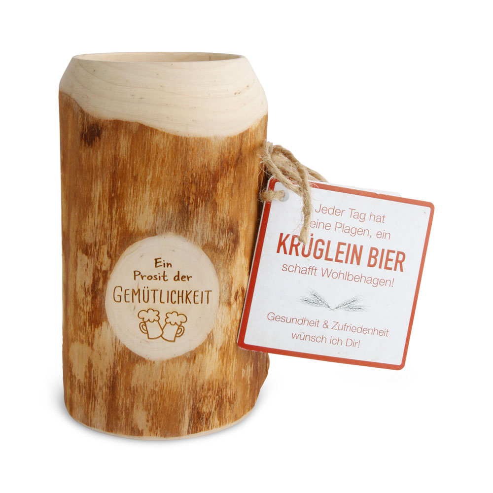Bierkrug 0,4 ltr ohne Rinde "Ein Prosit der ..."
