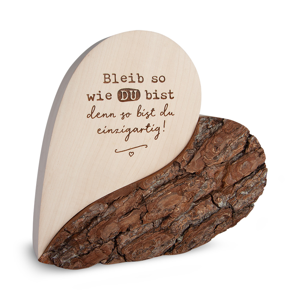Rindenherz Yin-Yang Gr. 3: "Bleib so wie Du…"