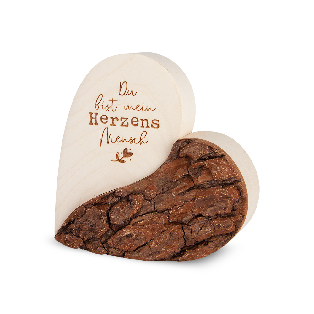 Rindenherz Yin-Yang Gr. 2: "Du bist mein Herzen…"