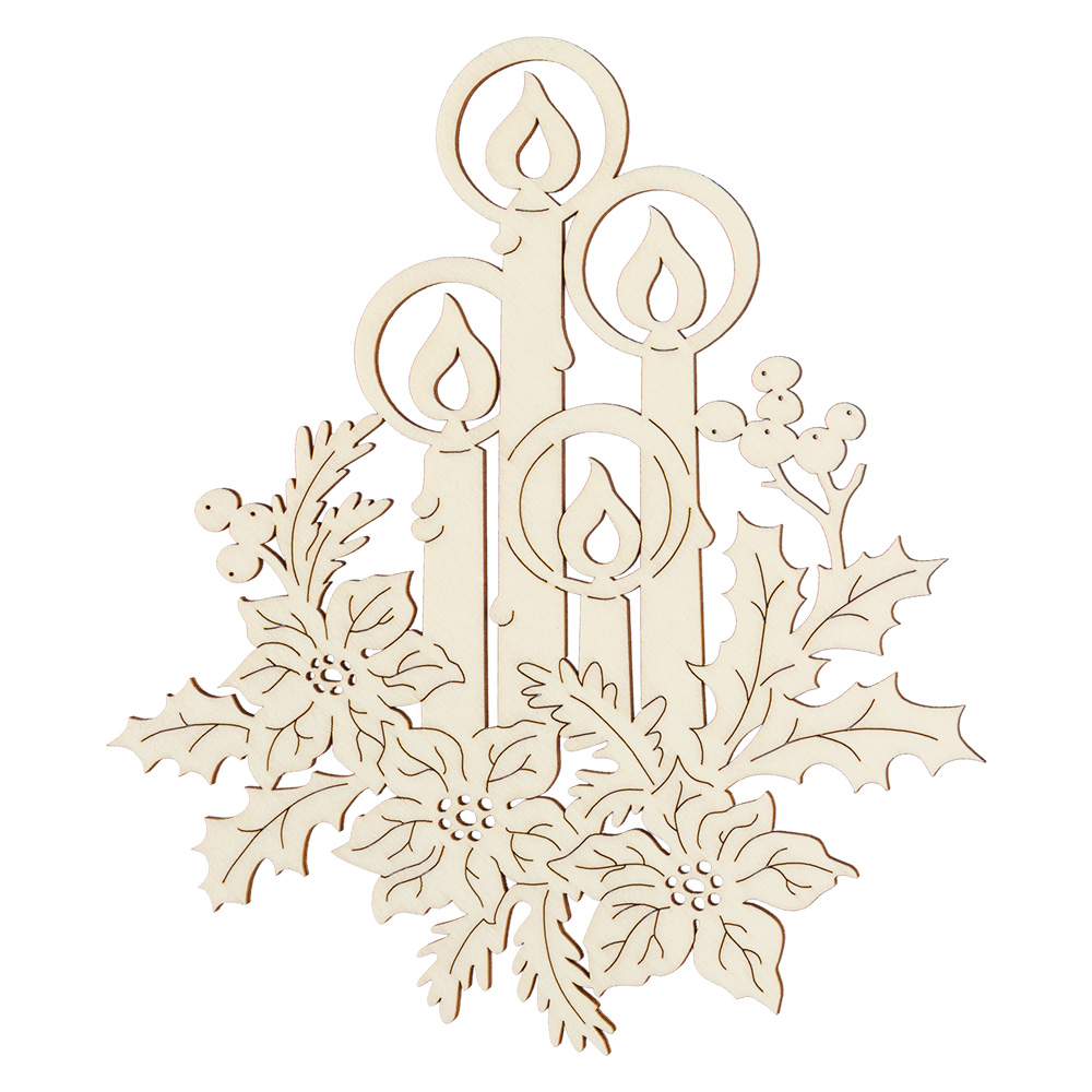 Fensterbild: Vier Kerzen