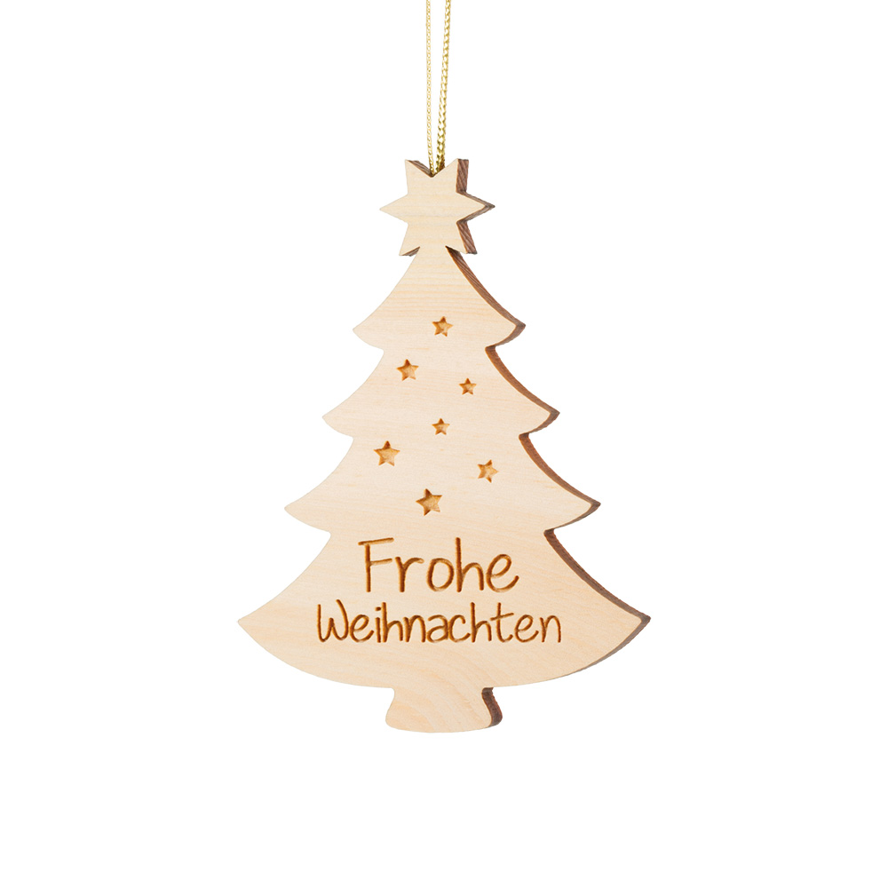 Anh. Zirben-Weihnachtsbaum: "Frohe Weihnachten"