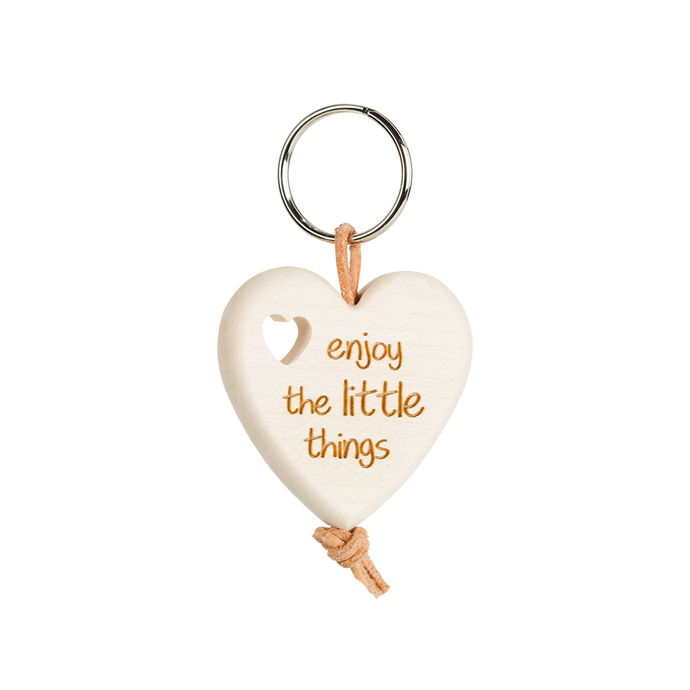 Schlüsselanhänger: Herz "enjoy the little things"