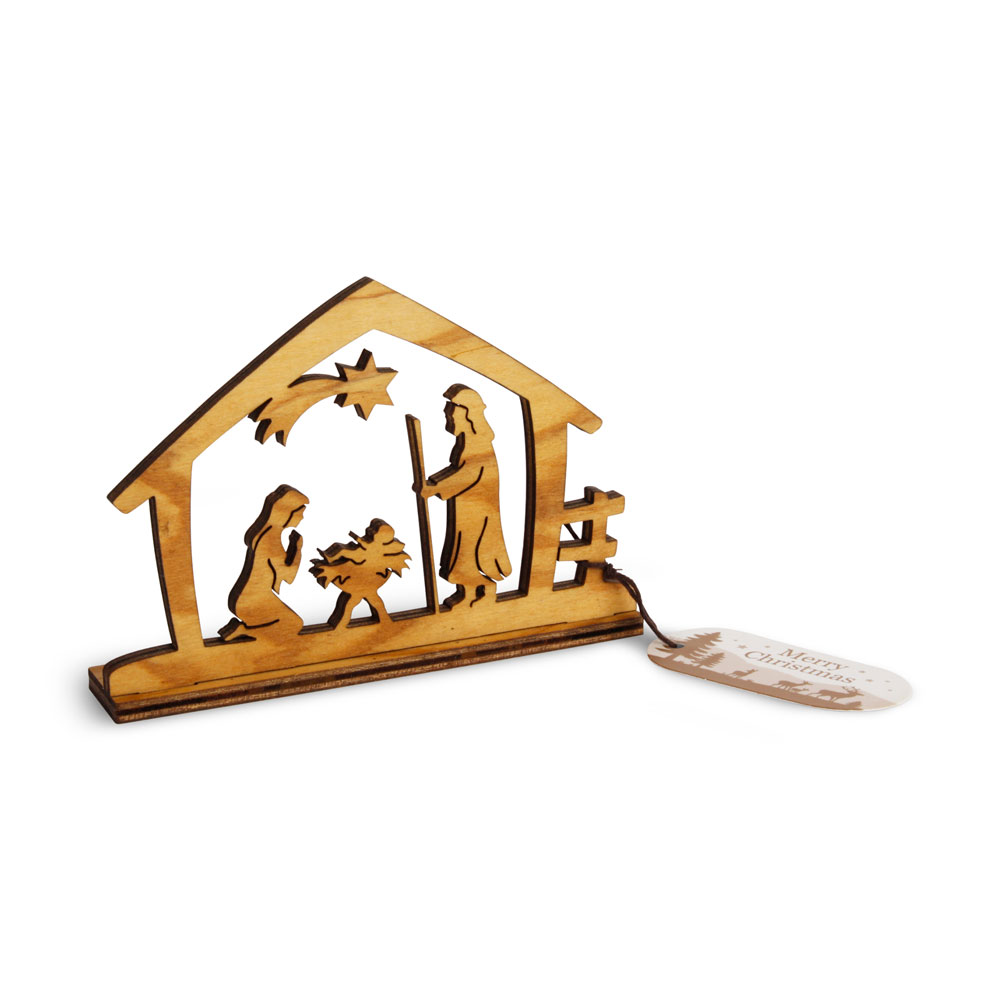 Furnier-Szenerie: Krippe, klein