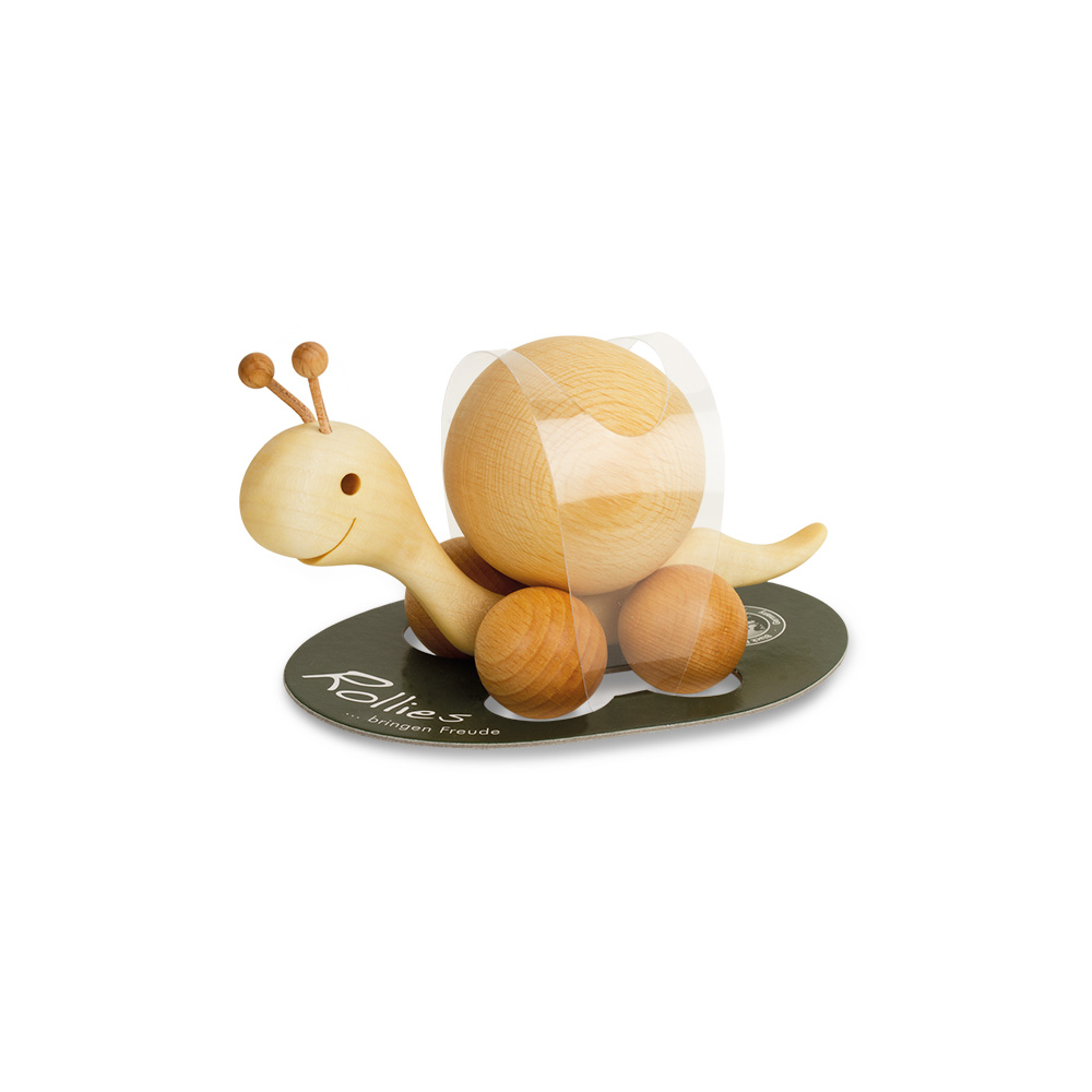 Rollie: Schnecke mit Buchenkugel 3 cm