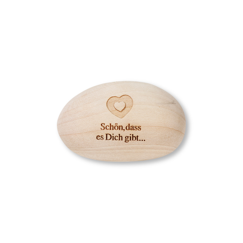 Botschaftsstein Gr. 1: "Schön, dass es dich..."