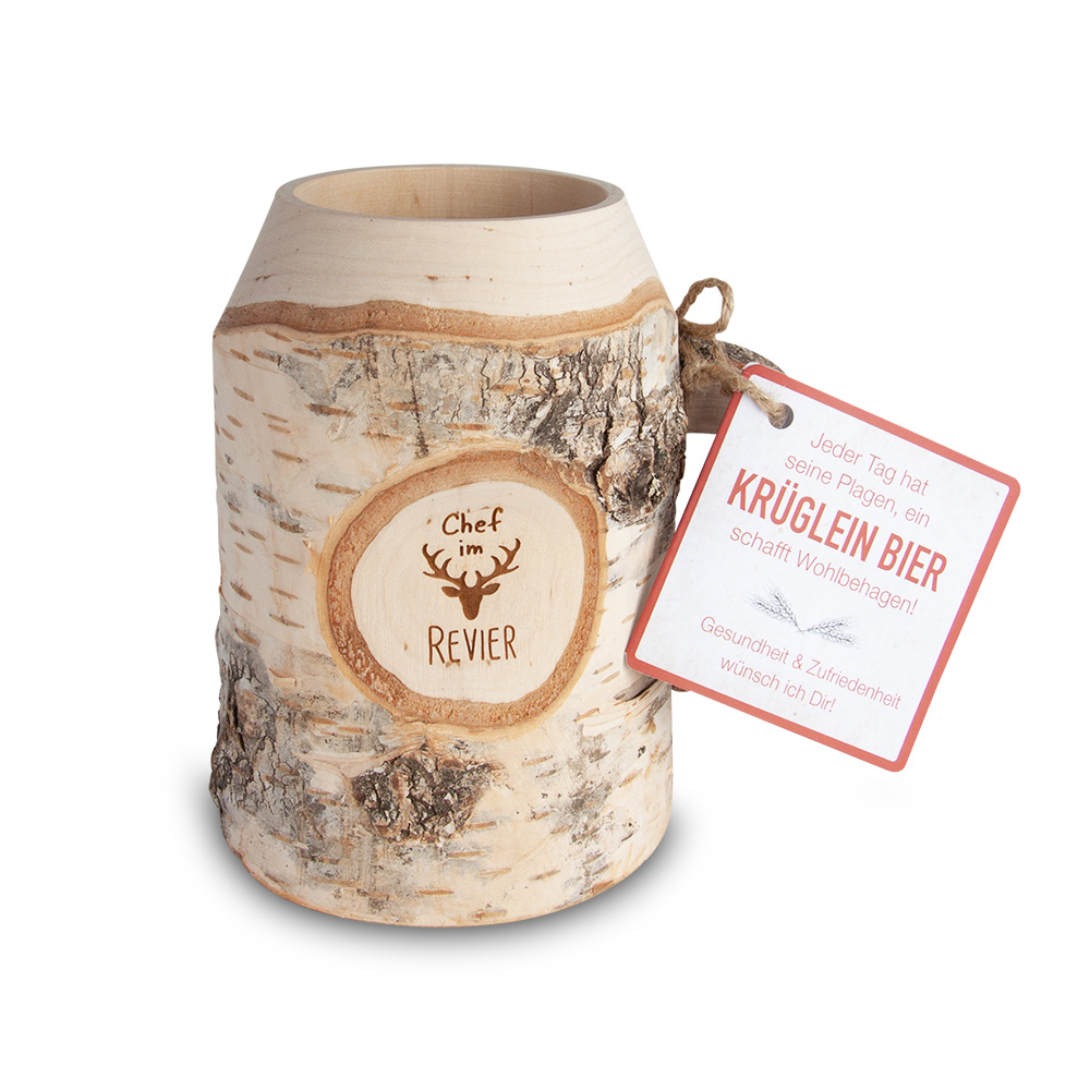 Bierkrug 0,4 ltr "Chef im Revier"