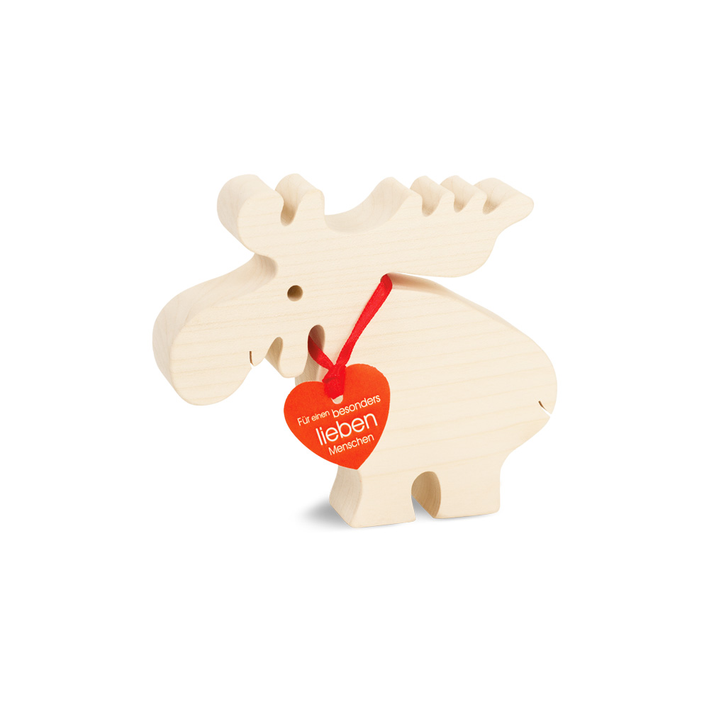 Elch mit Botschaft, groß