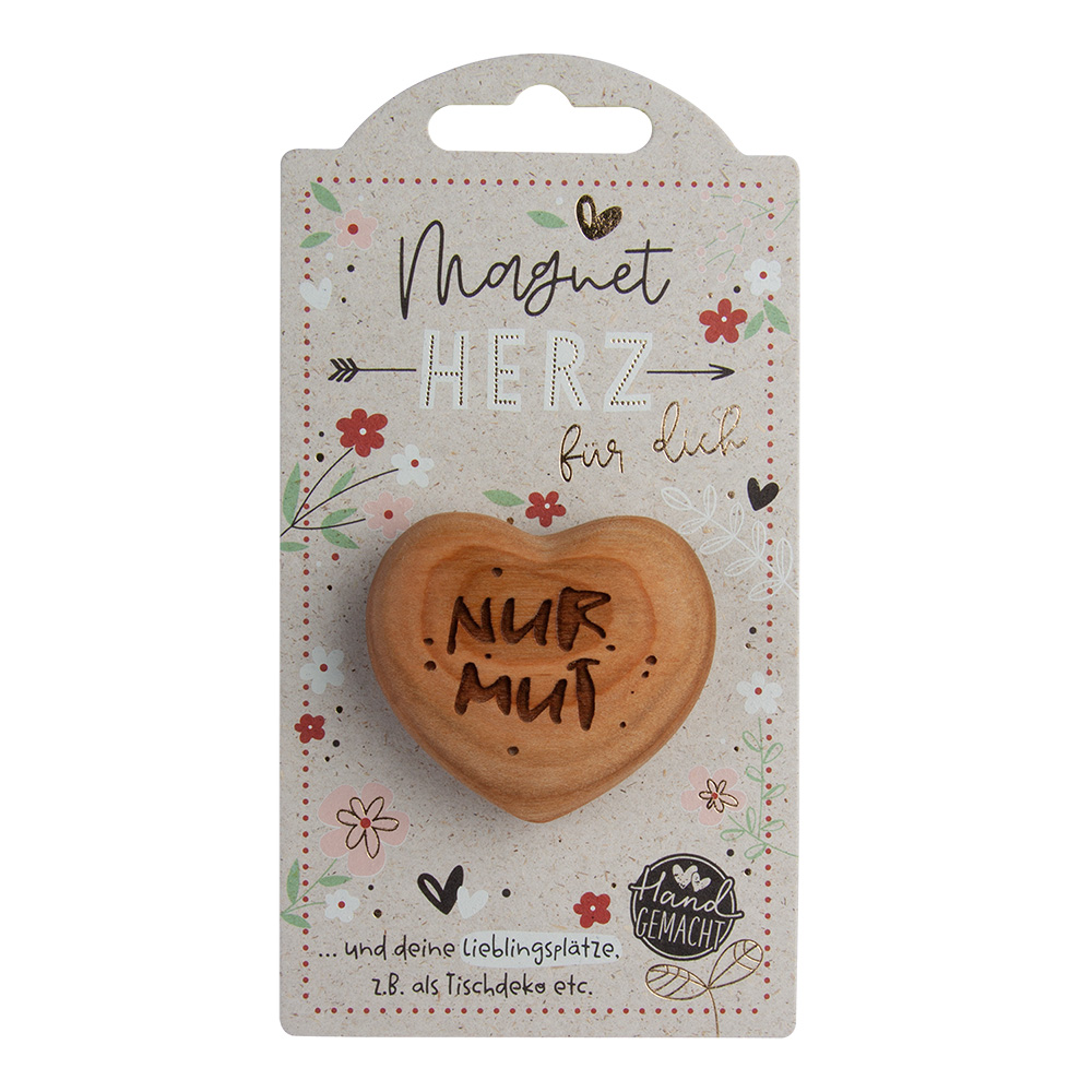 LovelyHearts - mit Magnet: "Nur Mut"