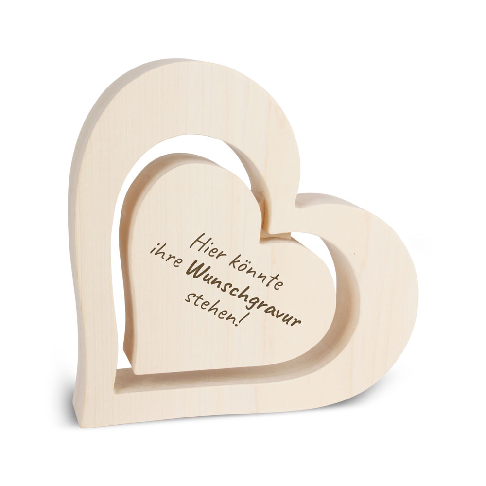 Herz in Herz ohne Gravur