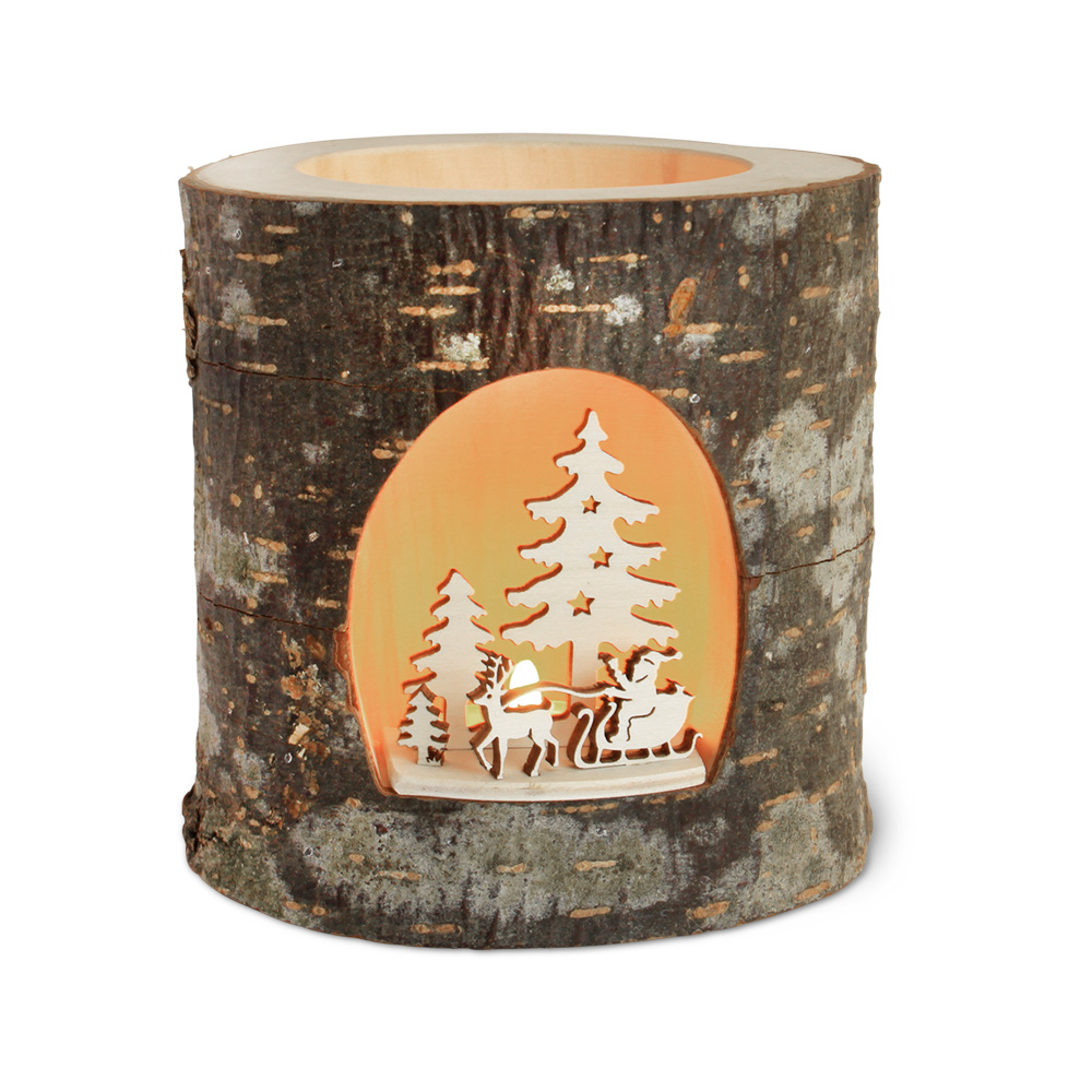 Stimmungsleuchter 3D: Weihnachtsmann mit Schlitten