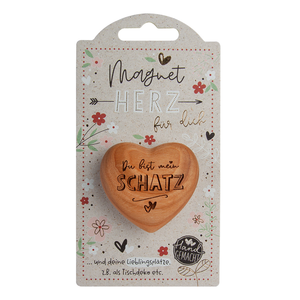 LovelyHearts - mit Magnet: "Du bist mein Schatz"
