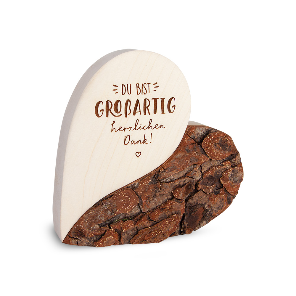 Rindenherz Yin-Yang Gr. 2: "Du bist großartig..."