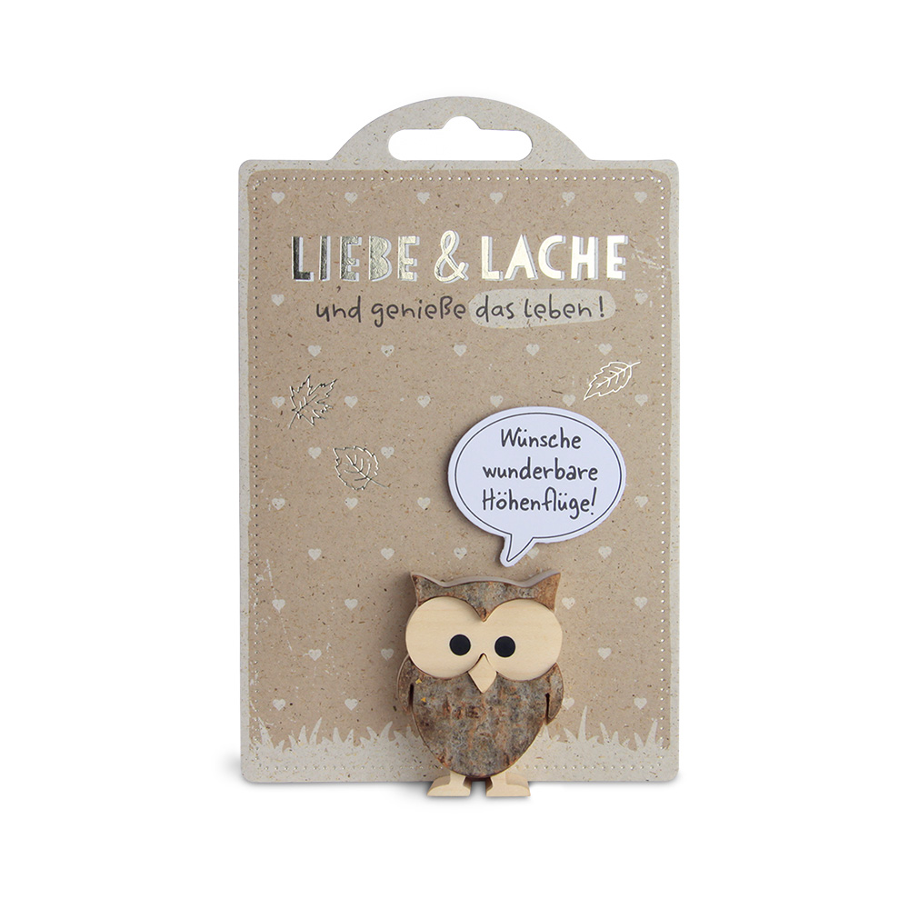 HappyAnimals - Liebe, Lache…, Eule: "Wünsche..."