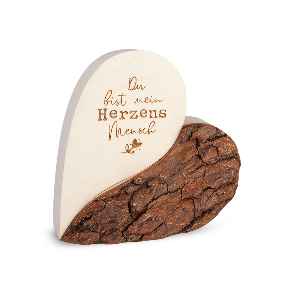 Rindenherz Yin-Yang Gr. 2: "Du bist mein Herzen…"