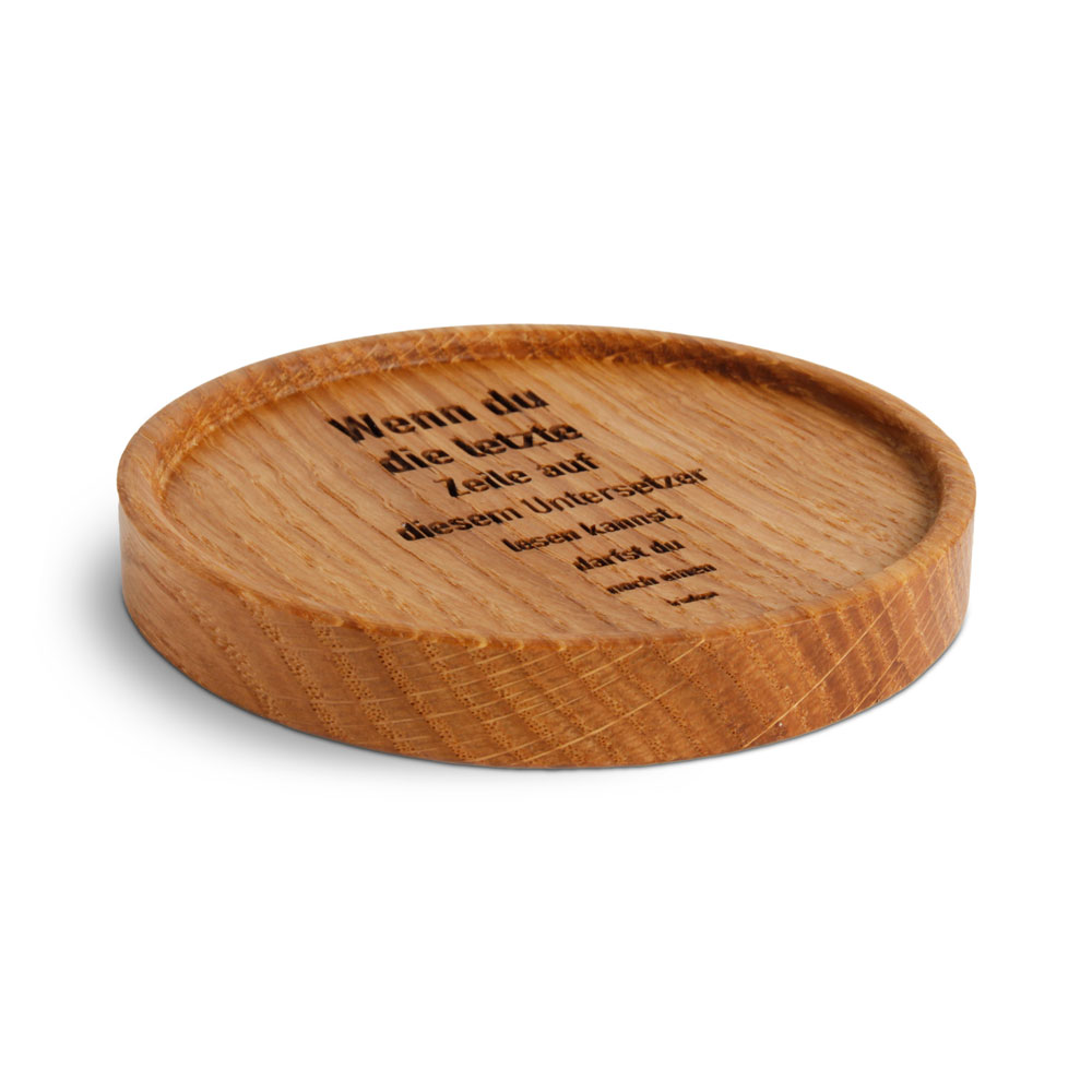 Untersetzer "Wenn du die letzte Zeile auf ..."