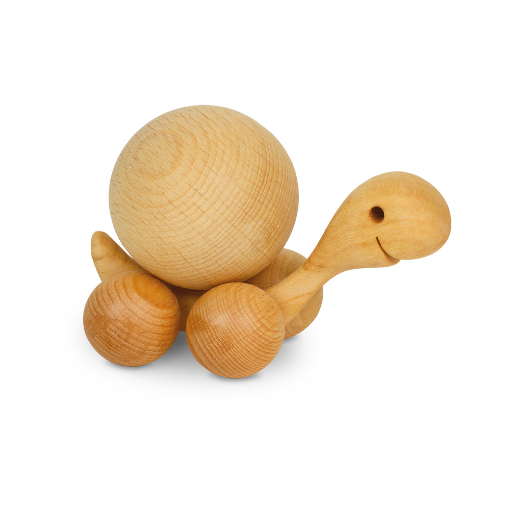 Rollie Schildkröte mit Buchenkugel 4 cm