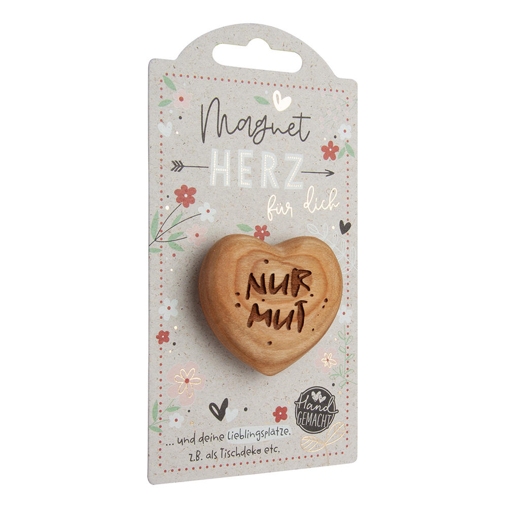LovelyHearts - mit Magnet: "Nur Mut"
