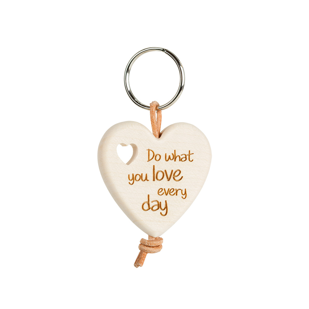 Schlüsselanhänger: Herz "Do what you love..."