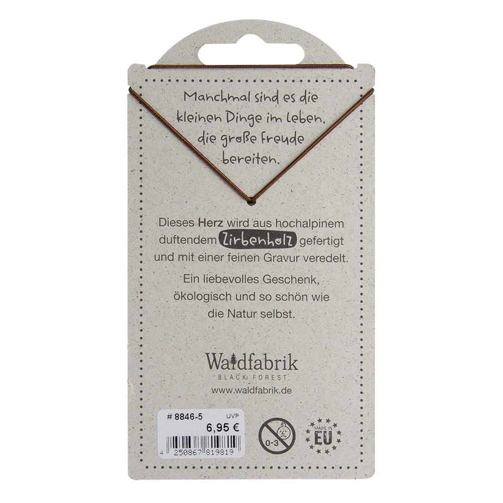 LovelyHearts - Herz aus Zirbe: "Folge deinem..."